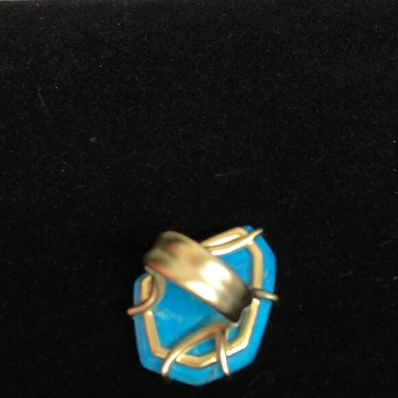 Kendra Scott Ring Large Blue Stone Size 8  ** - Picture 3 of 6